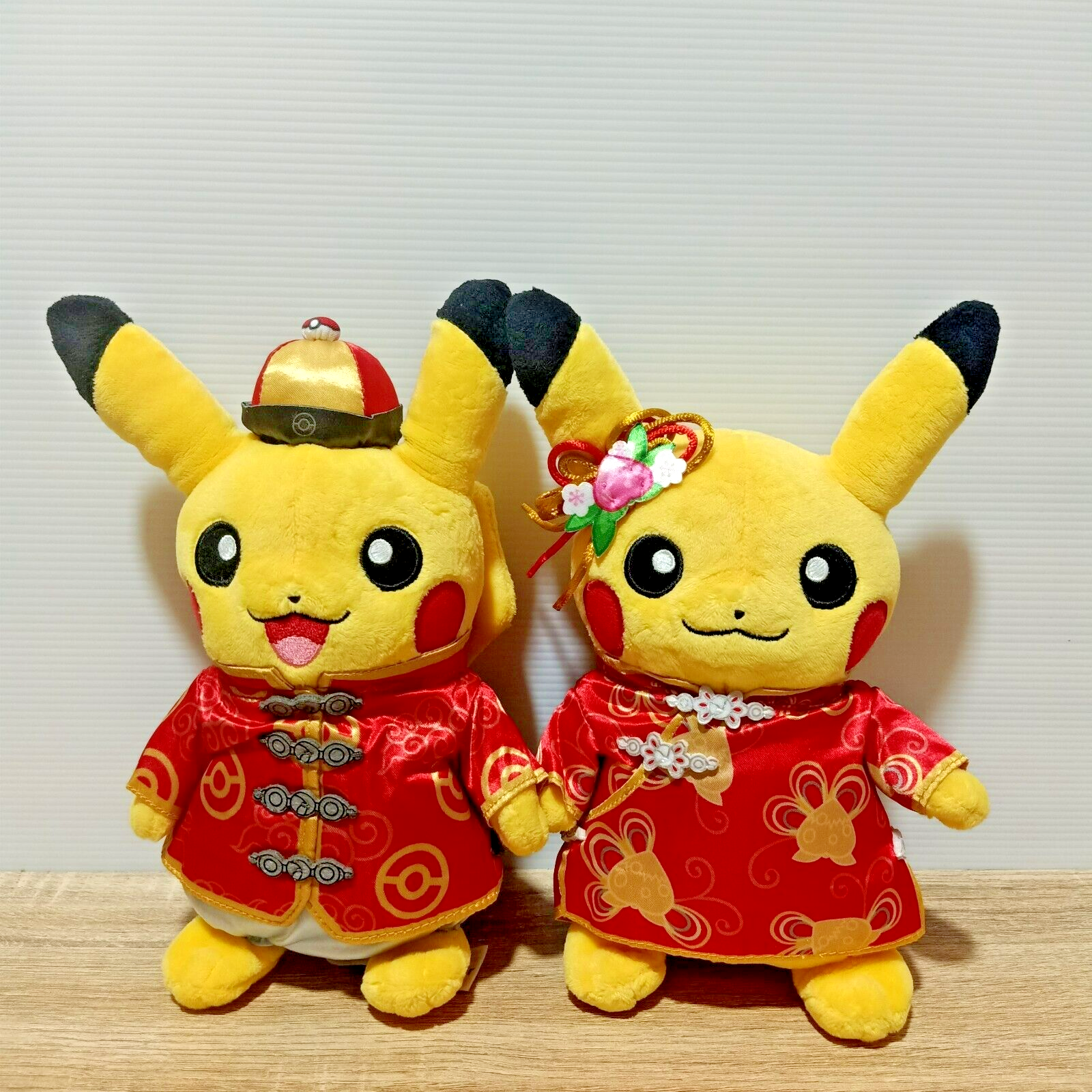 Pokemon Center Chinese New Year Pikachu Plush Toy Set of 2
