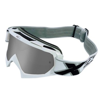 Motocross goggles TWO-X Cross goggles Race MX Enduro white mirrored silver