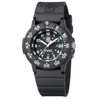 Luminox Navy SEAL Dive Men's Watch Rotating Bezel Black Dial Rubber Strap 3001