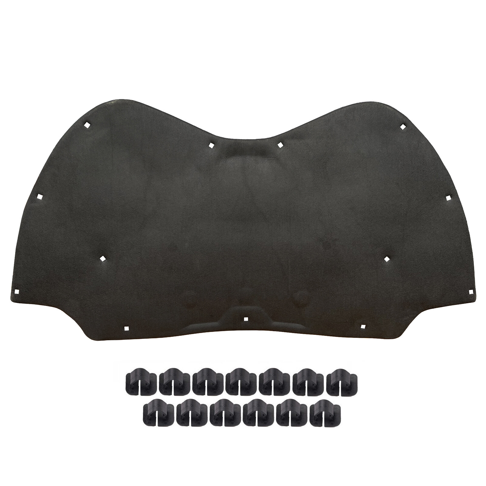 Tapis isolant pour capot et compartiment moteur avec clips pour Seat Leon 1P 2006-13