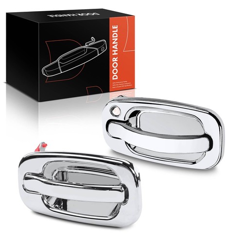 2x Chrome Front L&R Exterior Door Handle for Chevy Silverado 1500 1999-2006 GMC