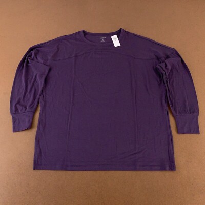 Old Navy Womens Size XS Purple Oversized Long Sleeve UltraLite All-Day Tunic NWT