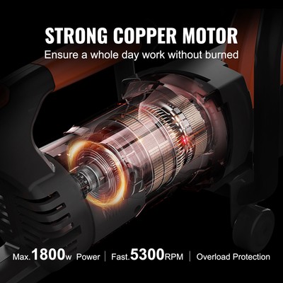 VEVOR 12'' Electric Concrete Saw Wet/Dry Saw Cutter with Water Pump and Blade