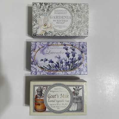 Handmade Florentine Soap Three Large Soaps 10.5 Oz Each