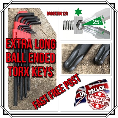 Beaumont Tools 9pc Extra Long Torx Ball End Key T10-T50. *Snap Up A Bargain NEW*