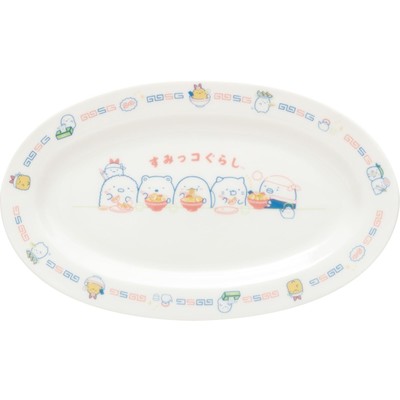 TK21902 Sumikko Gurashi ''Anytime Ramen'' gyoza Plate 140×230×20mm