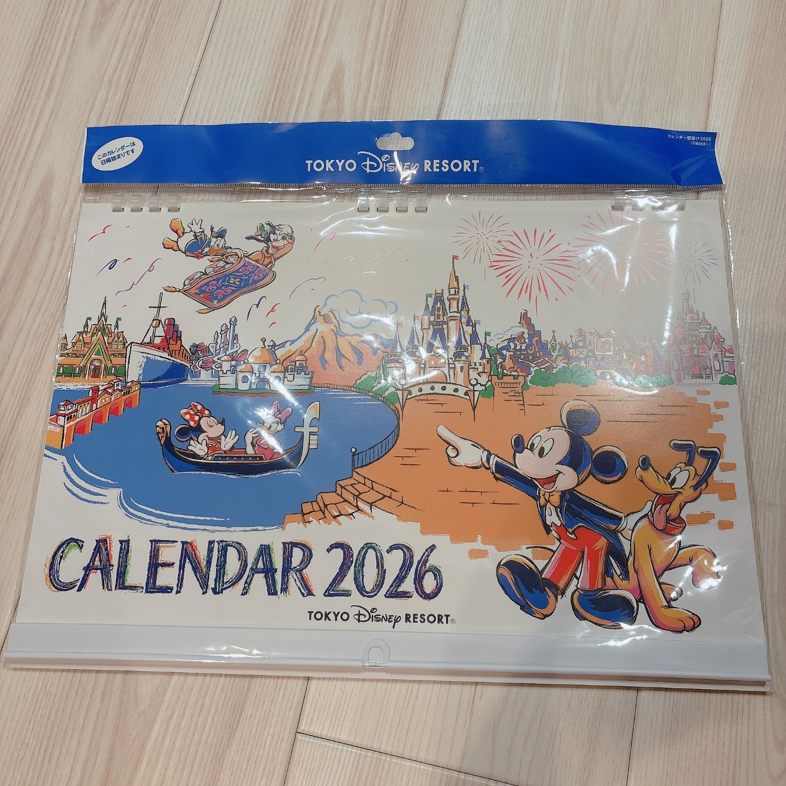 Japan Tokyo Disney Resort Calendar Wall Hanging 2026 Mickey Mouse