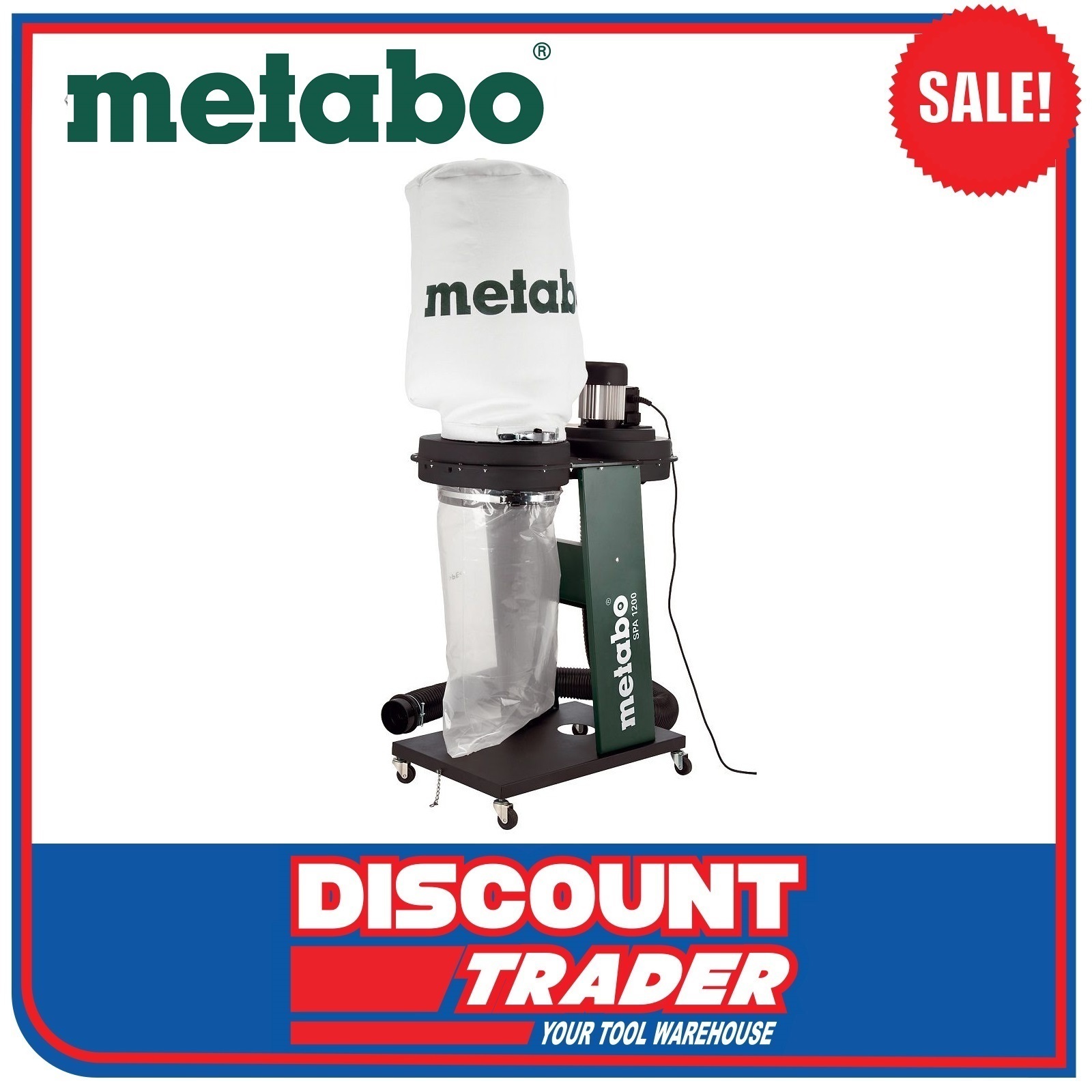 Metabo Chip and Dust Extractor System 0.55kW SPA 1200 601205000