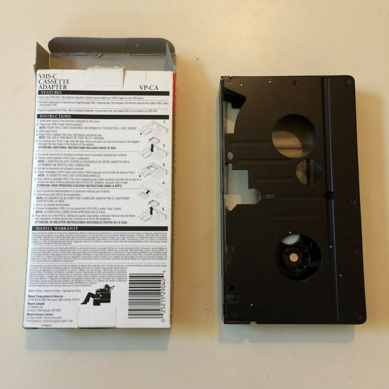 Maxell VHS-C Cassette Adapter VP-CA