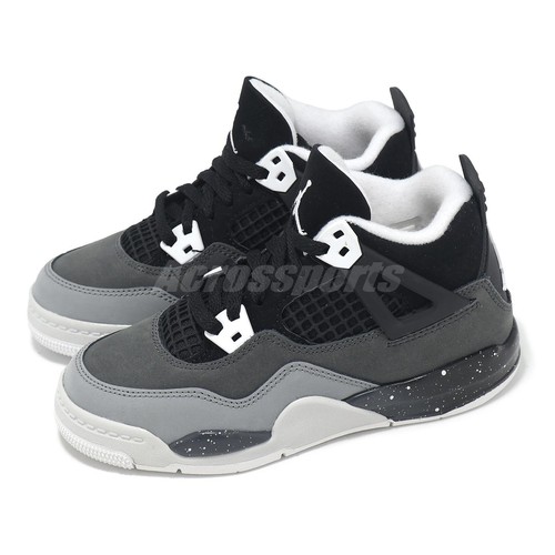 Повседневная обувь для детей дошкольного возраста Nike Jordan 4 Retro PS AJ4 Fear, кроссовки FV4537-002