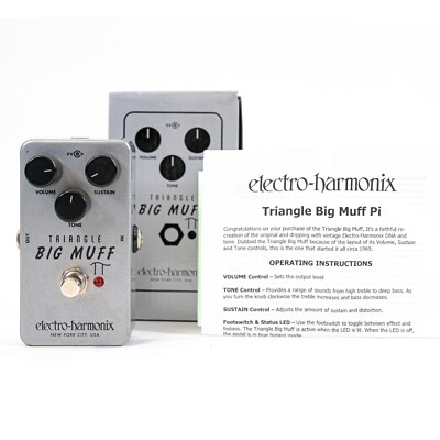 Electro-Harmonix Triangle Big Muff - Distortion & Fuzz Effect Pedal with Box