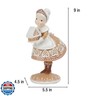 Braxio Christmas Decorations Indoor Gingerbread Decor - Resin Mrs.Santa Claus with Gingerbread House in Hand Room Decor Aesthetic 5.5 * 4.5 * 9 Inch