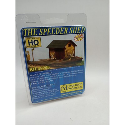 Monroe Models Speeder Shed HO Kit #2206 Laser Cut Structure
