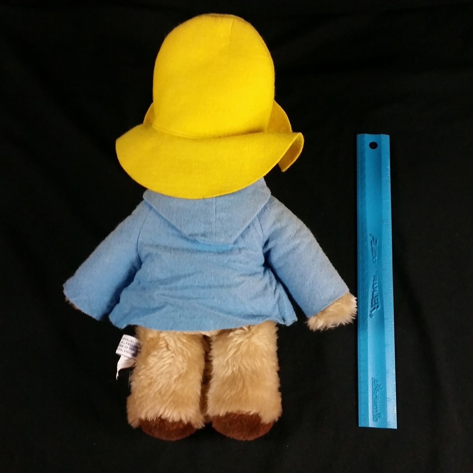Vintage Paddington Bear Plush Stuffed Eden Toys 1981 Felt Yellow Hat Blue Coat