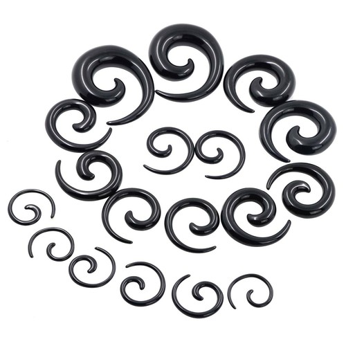 12-18PCS Acrylic Spiral Taper Stretching Kit Ear Gauges Expander Plugs 14G-20MM