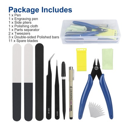 21Pcs/Set Basic Modeler Tool Set Craft Hobby Model Car Building Kit for Gundam