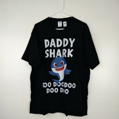 Port & Co T-shirt Mens XL Daddy Shark Doo Do Graphics Father Tee