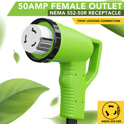 Leisure Cords RV Power Cord Adapter 30 amp Male to 50 amp twist lock 90 Degree