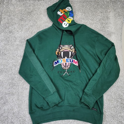 The Museum DC Brand Men's Medium Pullover Hoodie Sweatshirt Green