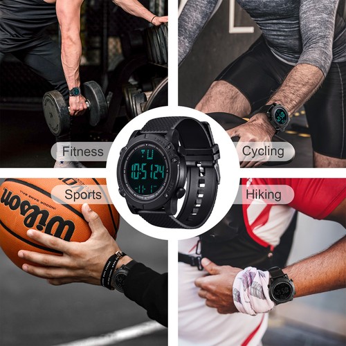 Men Wristwatch Waterproof Digital Sports Watch Military Tactical LED Backlight