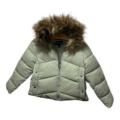 ROTHSCHILD Parka Jacket Girl's Size 7 8 Light Green Winter Coat New With Tag