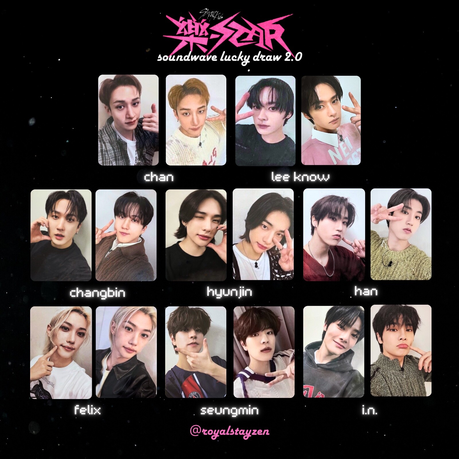 STRAY KIDS ROCK STAR - 樂 STAR LUCKY DRAW SOUNDWAVE 2.0 LD STRAY KIDS ROCK STAR - 樂 STAR LUCKY DRAW SOUNDWAVE 2.0 LD
