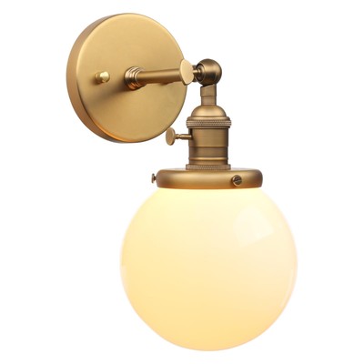 Vintage Industrial Wall Sconce Lighting Fixture with Mini 5.9'' Round Globe Mi...