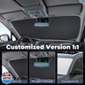 Windshield Sun Shade Umbrella for 2019-2025 Porsche Cayenne Accessories: Custom Fit 240T Silver, Double Thickened Foldable Sunshade Window Sun Visor, Ultimate 99% UV Blocking for Base/S/GTS/Turbo