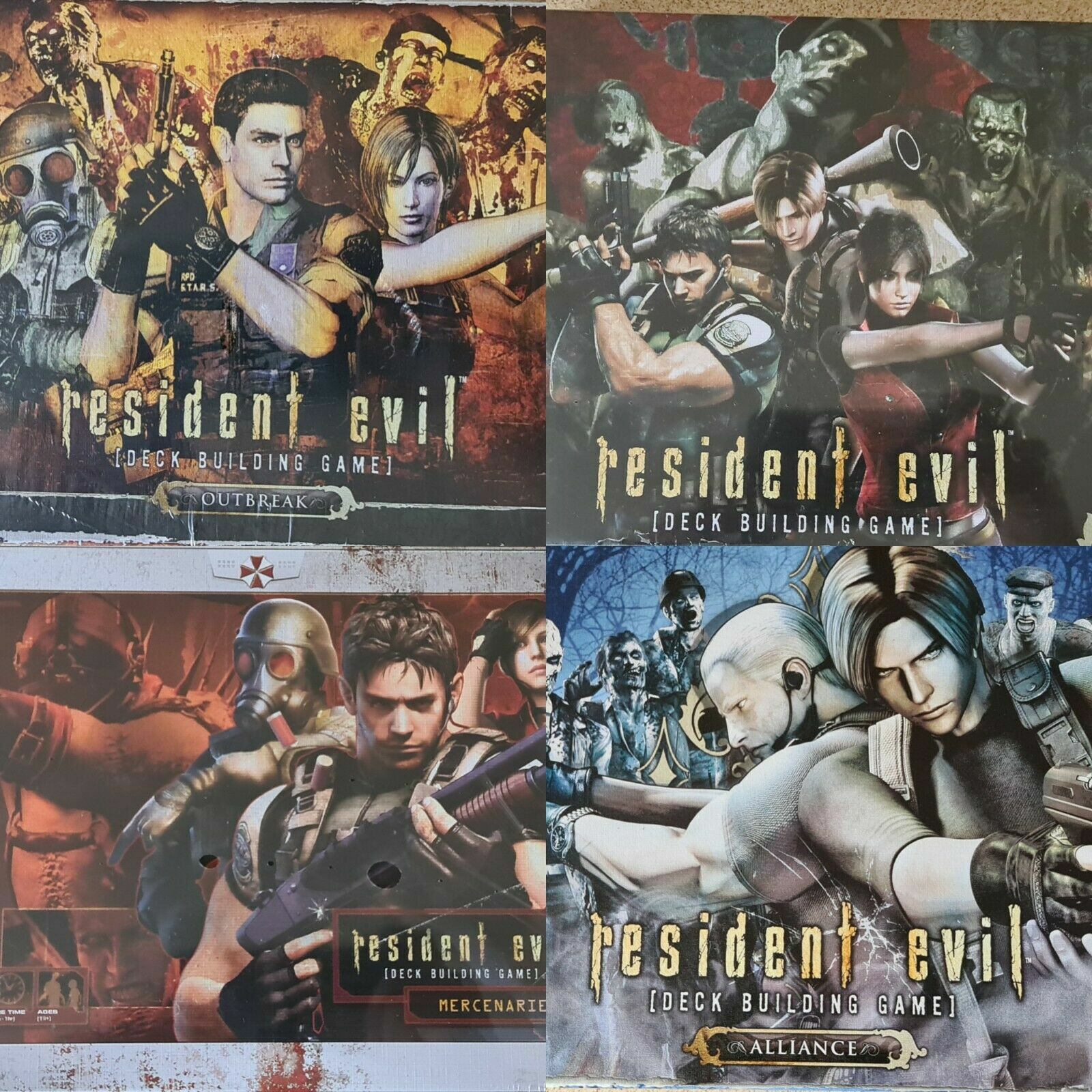Resident Evil Deck Building Game 4 Sets BRAND NEW Combined into one BOX
