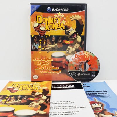 Donkey Konga Nintendo GameCube Video Game CIB Complete Tested
