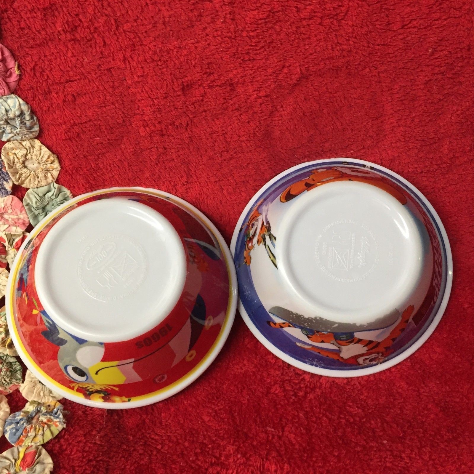5 Vintage Kellogg's Collectible Bowls Different Designs Tony Sam Neat Designs