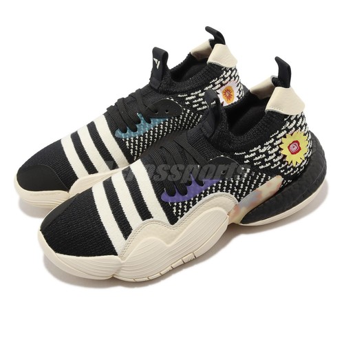 

adidas Trae Young 2 Flower Black Ivory Мужские баскетбольные кроссовки Кроссовки IG2590, Черный, Trae Young 2