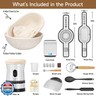 Coco Bird Pro Sourdough Starter Kit- 50oz Large Capacity Sourdough Starter Jar,17 Flavor Recipes,2 Bread Proofing Baskets,Food Scale,Bench Scraper,Bread Lame,Complete Sourdough Bread Baking Supplies