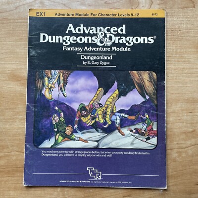 TSR EX1 AD&D Dungeonland Dungeons & Dragons Module 1st Print Gary Gygax