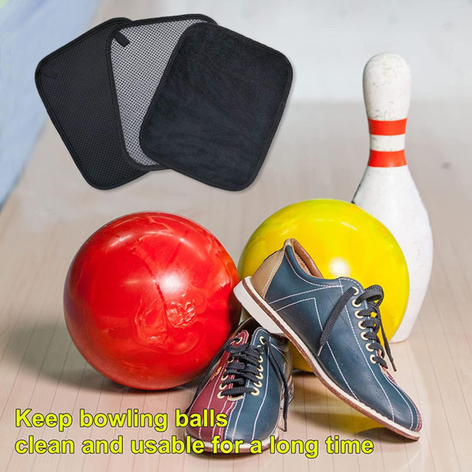 Microfiber Bowling Ball Towel Quality Bowling Ball Shammy Pad With Easy-Grip
