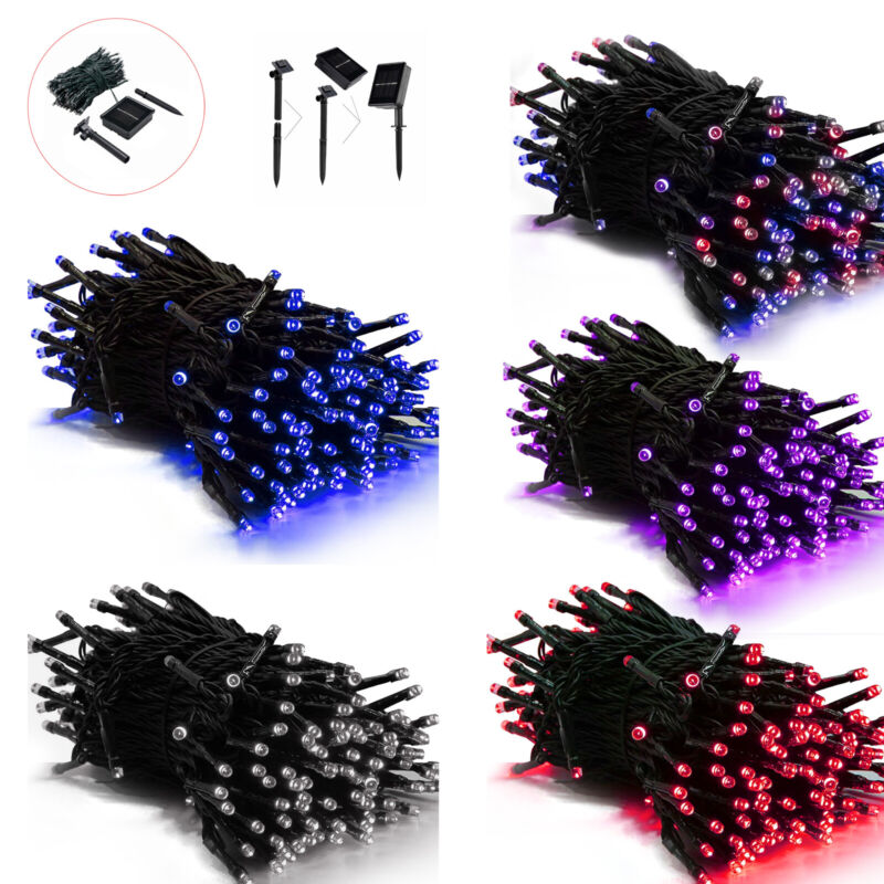 Durable 100 LED Solar String Lights Outdoor Garden Wedding Party