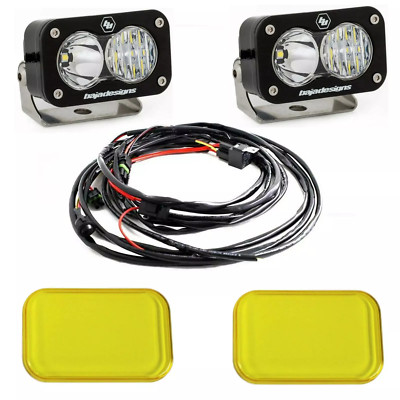 Baja Designs  S2 Pro  LED Lights Pair Driving Combo Clear & Amber Rock Guards