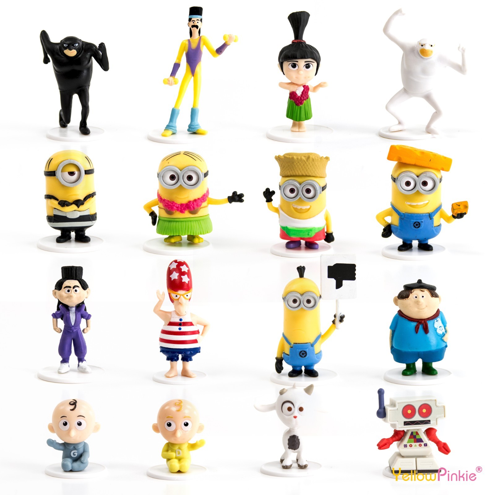 DESPICABLE ME 3 3D MINIONS FIGURES OFFICIAL NOVELTY FILM TOY - $ 57