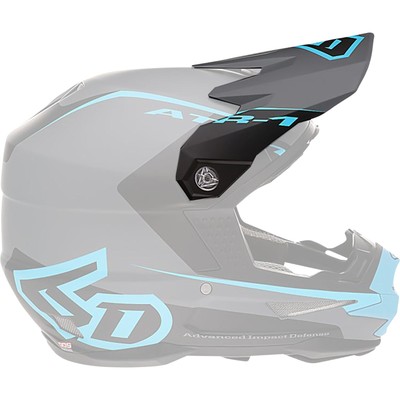6D Helmets ATR-1 Visor - Stealth - Cyan 72-3731