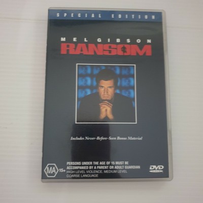 Ransom DVD 1996 Special Edition Mel Gibson Rated MA15+ Region 4