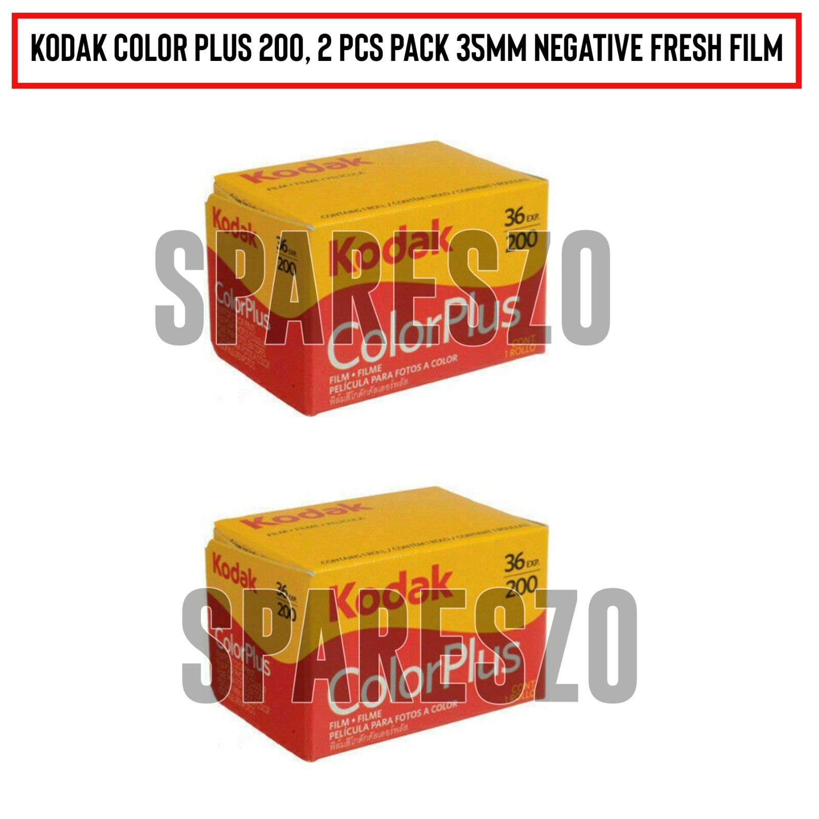 2 Pcs Pack Kodak ColorPlus Color Plus 200 35mm 135-36