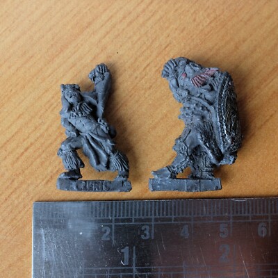 Chaos Cleric + Shaman Citadel C03 1985 Metal Damaged Lead Metal Miniatures OOP