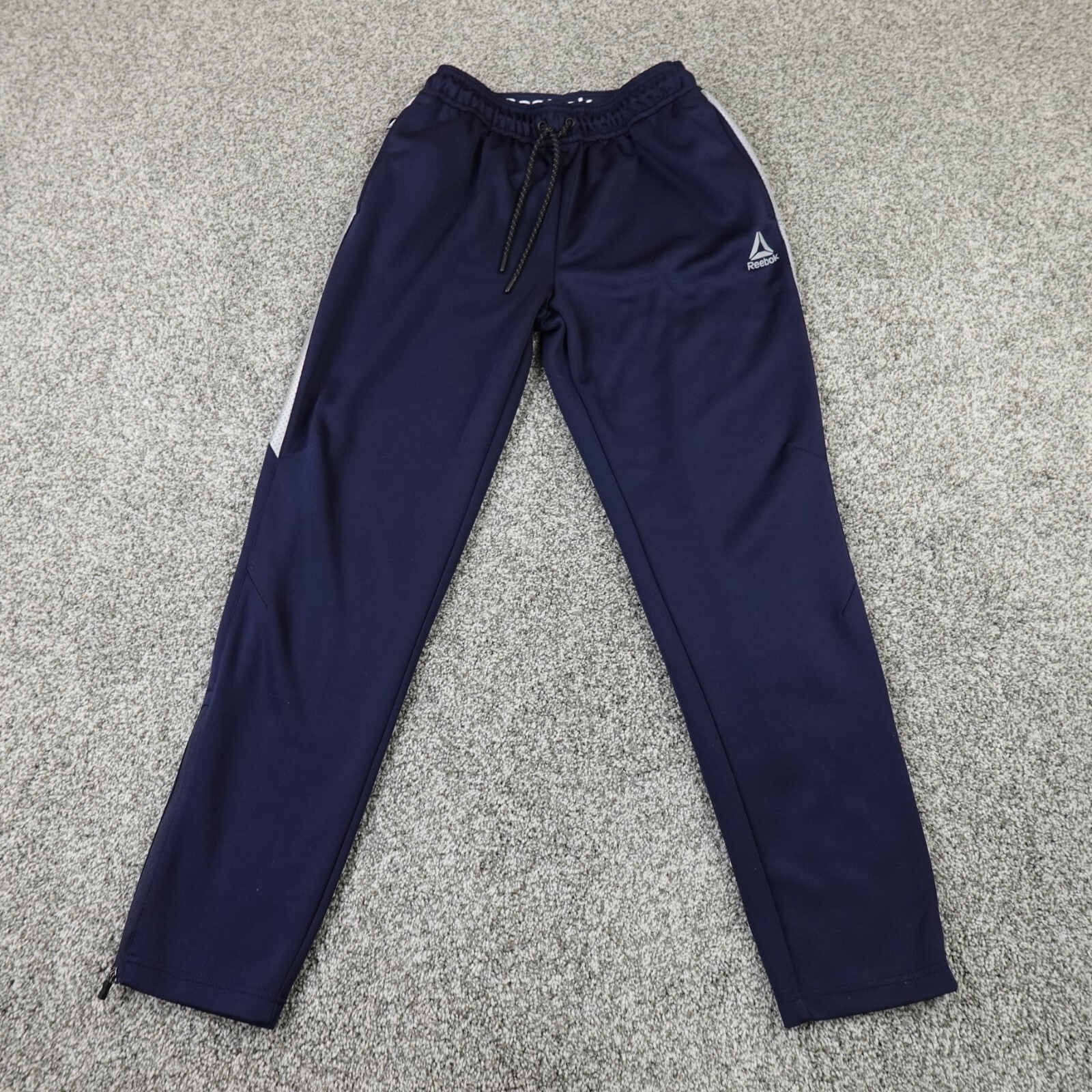 Reebok Pants Mens Medium Blue Zip Sweatpants Warm Up