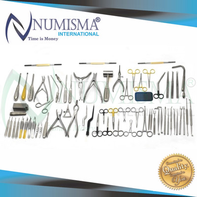 Major Rhinoplasty Silver Instruments Complete Set 66 Pcs Nose & Plastic Surgery