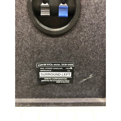 Onkyo SKB-540S Surround Right Surround Left 130 watt Speakers Tested and Works