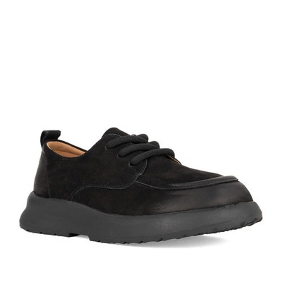 La Conte Damen Schwarze Leder Sneaker Freizeit LAC6582-25271BLK