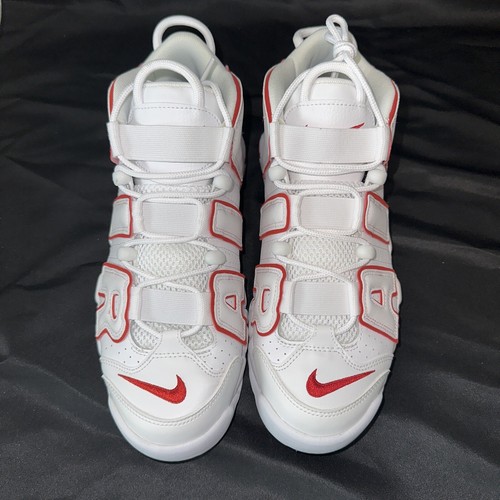 Size 8.5 - Nike Air More Uptempo White Varsity Red 2018 | eBay