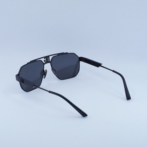 Pre-owned Dolce & Gabbana Dg2294 01/87 Black/dark Grey 59-15-145 Sunglasses Authentic In Gray