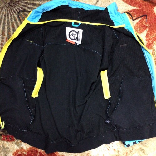 Aperture Adult Large Ski Snowboarding Hoodie Jacket Wind Resist Vented Check