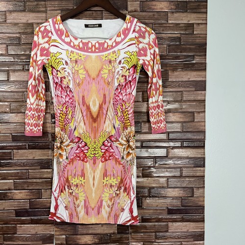 VIP【関税送料無料】希少 ROBERTO CAVALLI MULTICOLOR DRESS Roberto Cavalli Dress, Size 40 IT